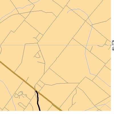 Zip code 18932 close-up map