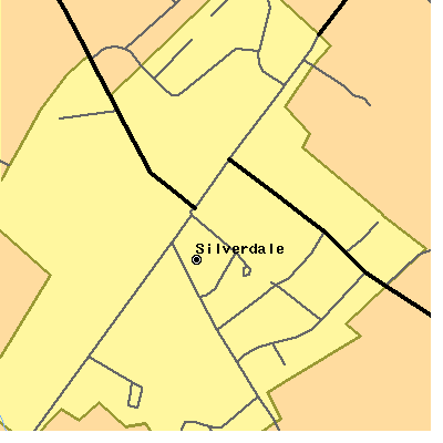 Zip code 18962 close-up map