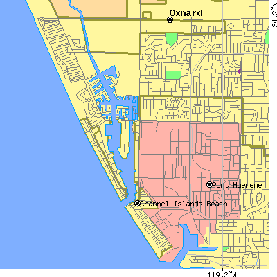 Zip code 93035 close-up map