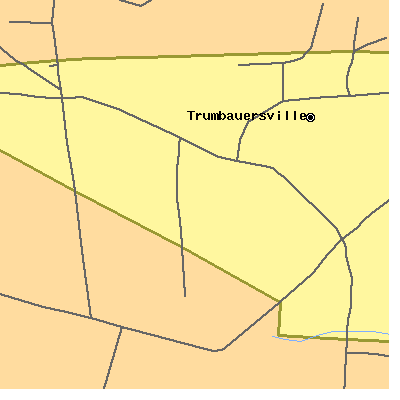 Zip code 18970 close-up map