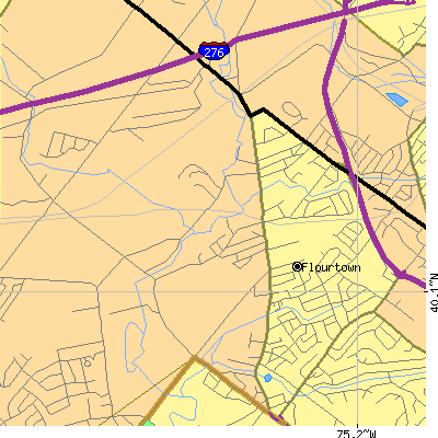 Zip code 19031 close-up map