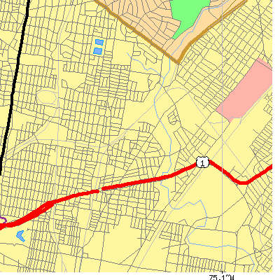 Zip code 19120 close-up map