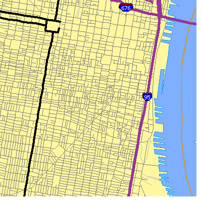 Zip code 19147 close-up map