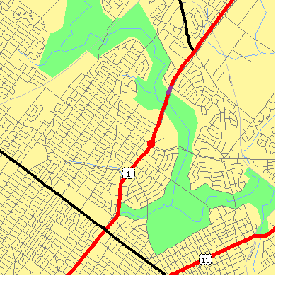 Zip code 19152 close-up map