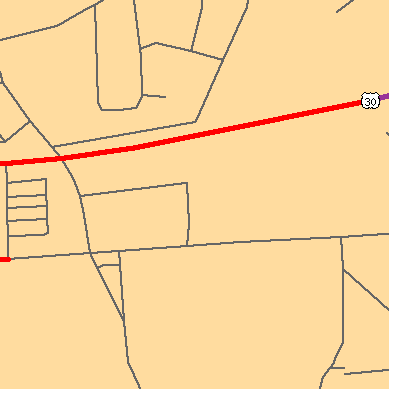 Zip code 19369 close-up map