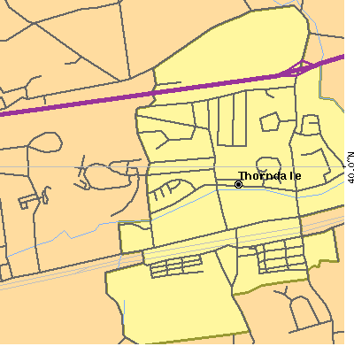 Zip code 19372 close-up map