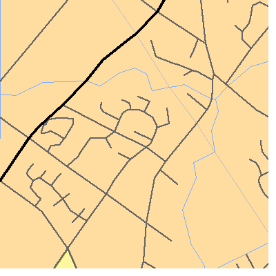 Zip code 19437 close-up map