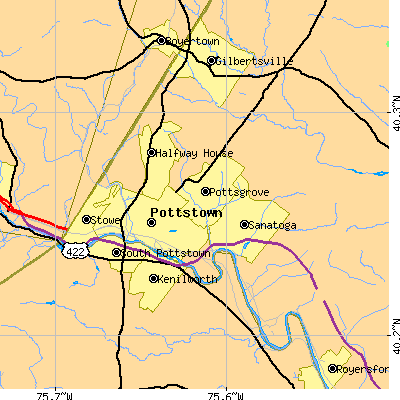 Zip code 19464 close-up map