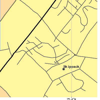 Zip code 19474 close-up map