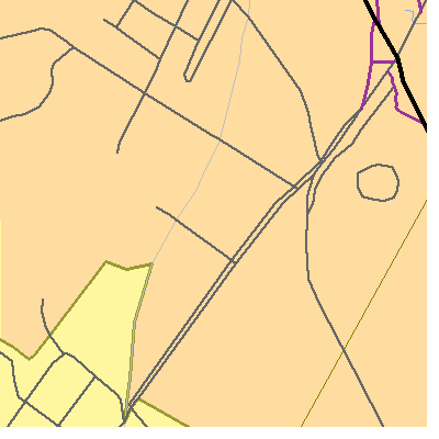 Zip code 19545 close-up map