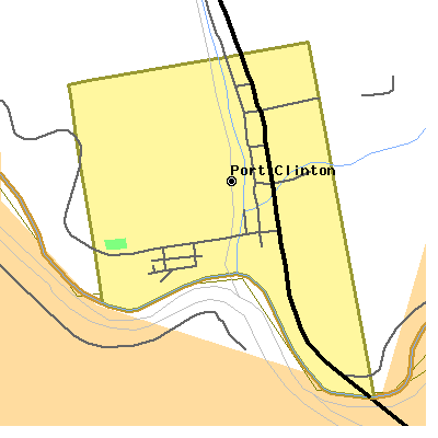 Zip code 19549 close-up map