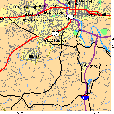 Zip code 19607 close-up map