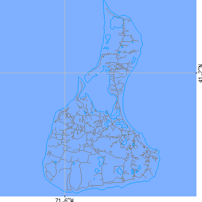Zip code 02807 close-up map