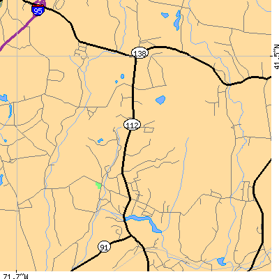 Zip code 02812 close-up map