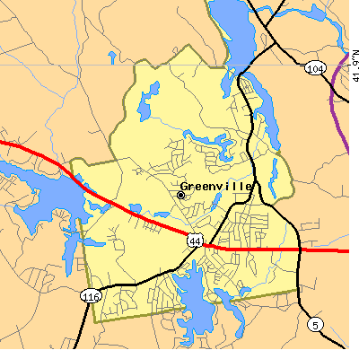 Zip code 02828 close-up map