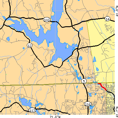Zip code 02831 close-up map
