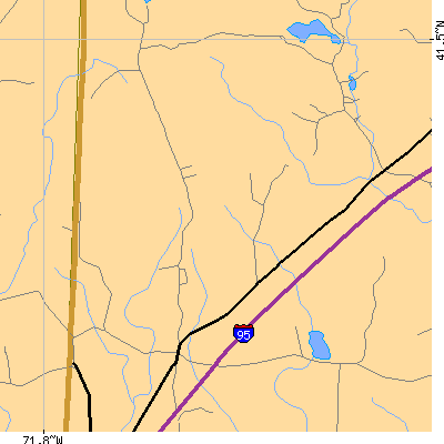 Zip code 02833 close-up map