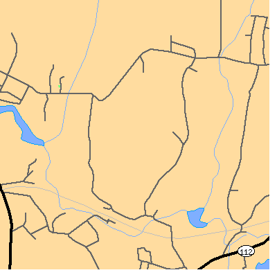 Zip code 02875 close-up map