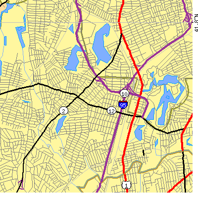 Zip code 02910 close-up map