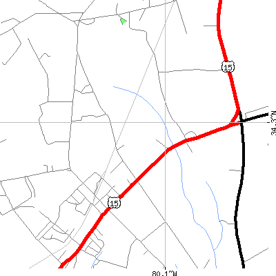 Zip code 29079 close-up map