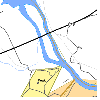 Zip code 29122 close-up map