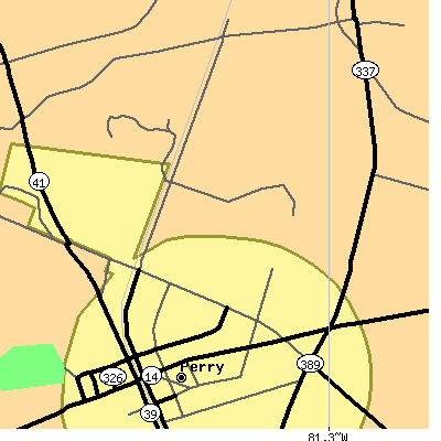 Zip code 29124 close-up map