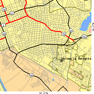 Zip code 29205 close-up map