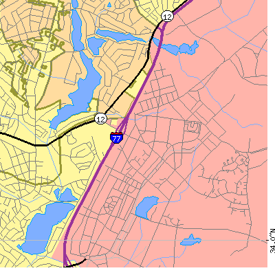 Zip code 29207 close-up map