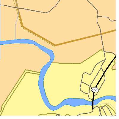 Zip code 29373 close-up map