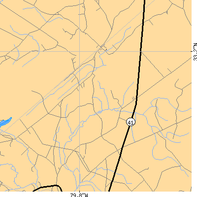 Zip code 29430 close-up map