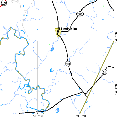 Zip code 29516 close-up map