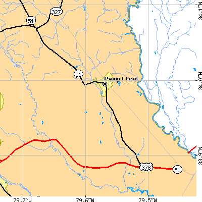 Zip code 29583 close-up map