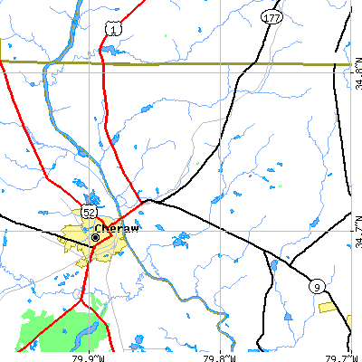 Zip code 29596 close-up map