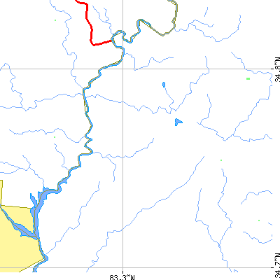 Zip code 29658 close-up map