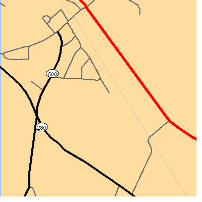 Zip code 29677 close-up map