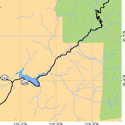 Zip code 93271 close-up map