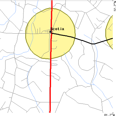 Zip code 29939 close-up map