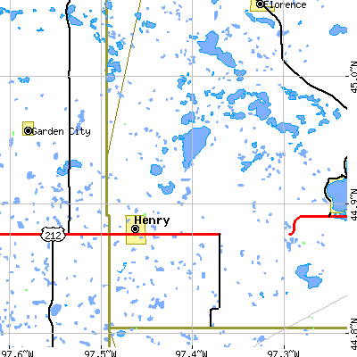 Zip code 57243 close-up map