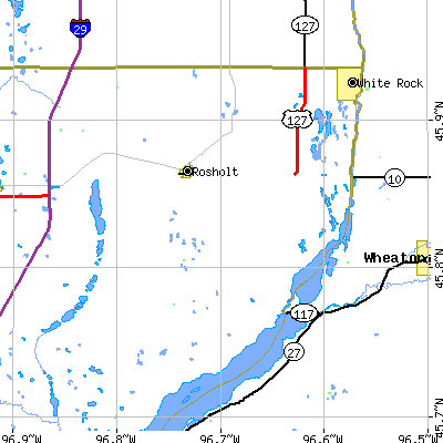 Zip code 57260 close-up map