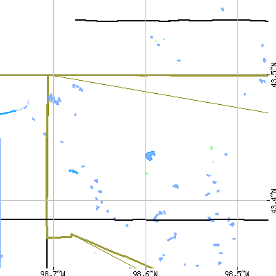 Zip code 57344 close-up map