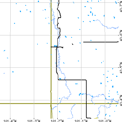 Zip code 57560 close-up map