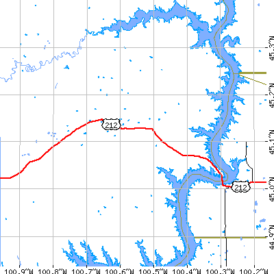 Zip code 57652 close-up map