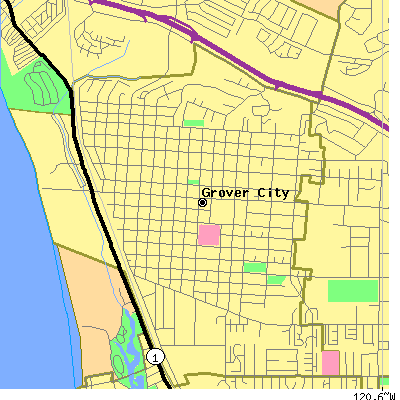 Zip code 93433 close-up map