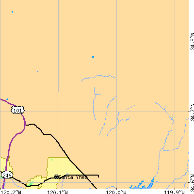 Zip code 93441 close-up map