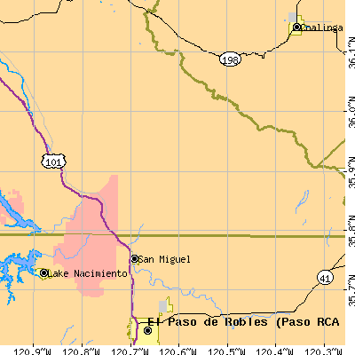Zip code 93451 close-up map