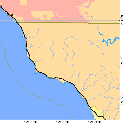 Zip code 93452 close-up map