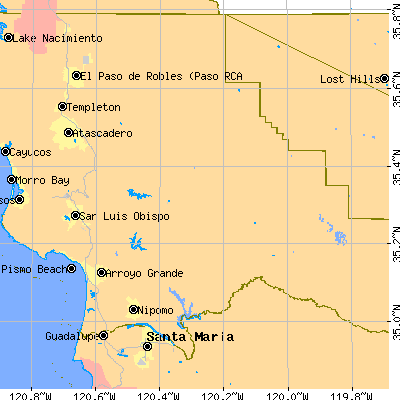Zip code 93453 close-up map