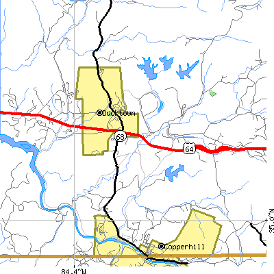 Zip code 37326 close-up map