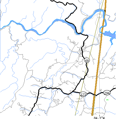 Zip code 37333 close-up map