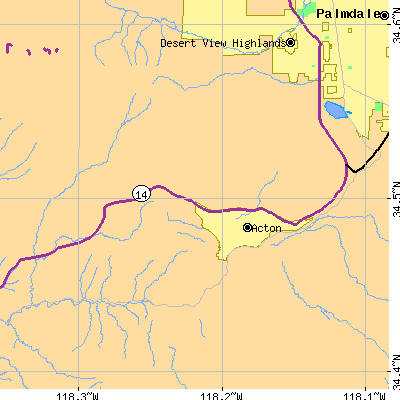 Zip code 93510 close-up map